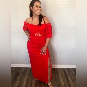 Call It A Comeback Drawstring Maxi Dress